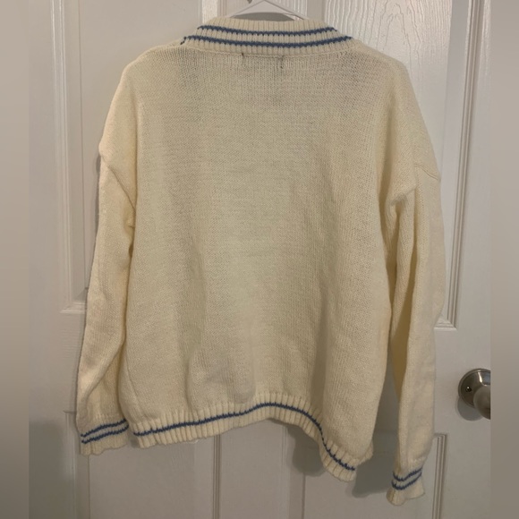 Cider Sweaters Cider Blue And White Cardigan Poshmark